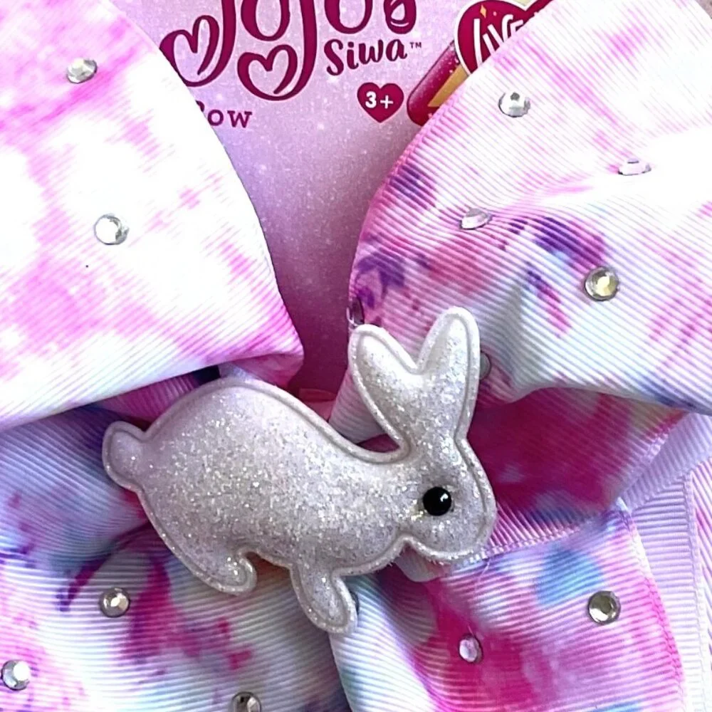 EASTER BUNNY RHINESTONE TIE DYE BOW JOJO SIWA, LIMITED EDITION